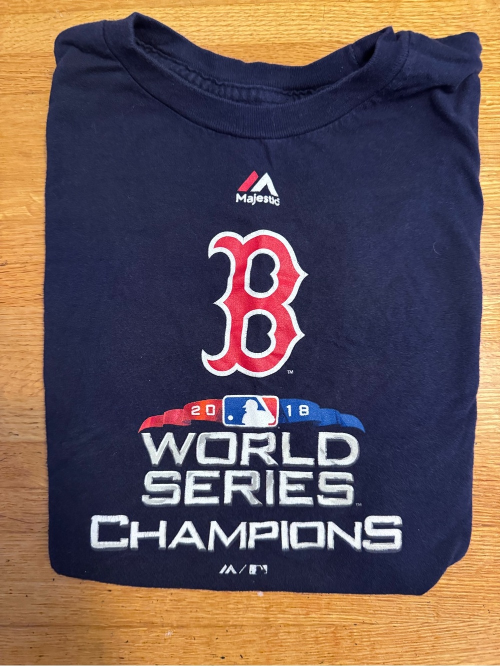 🎱 Majestic Navy Blue Boston Red Sox 2018 World Series Champions Tee